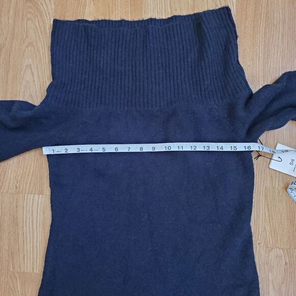 Something Navy Cold Shoulder Sweater Dress - Picture 10 of 13